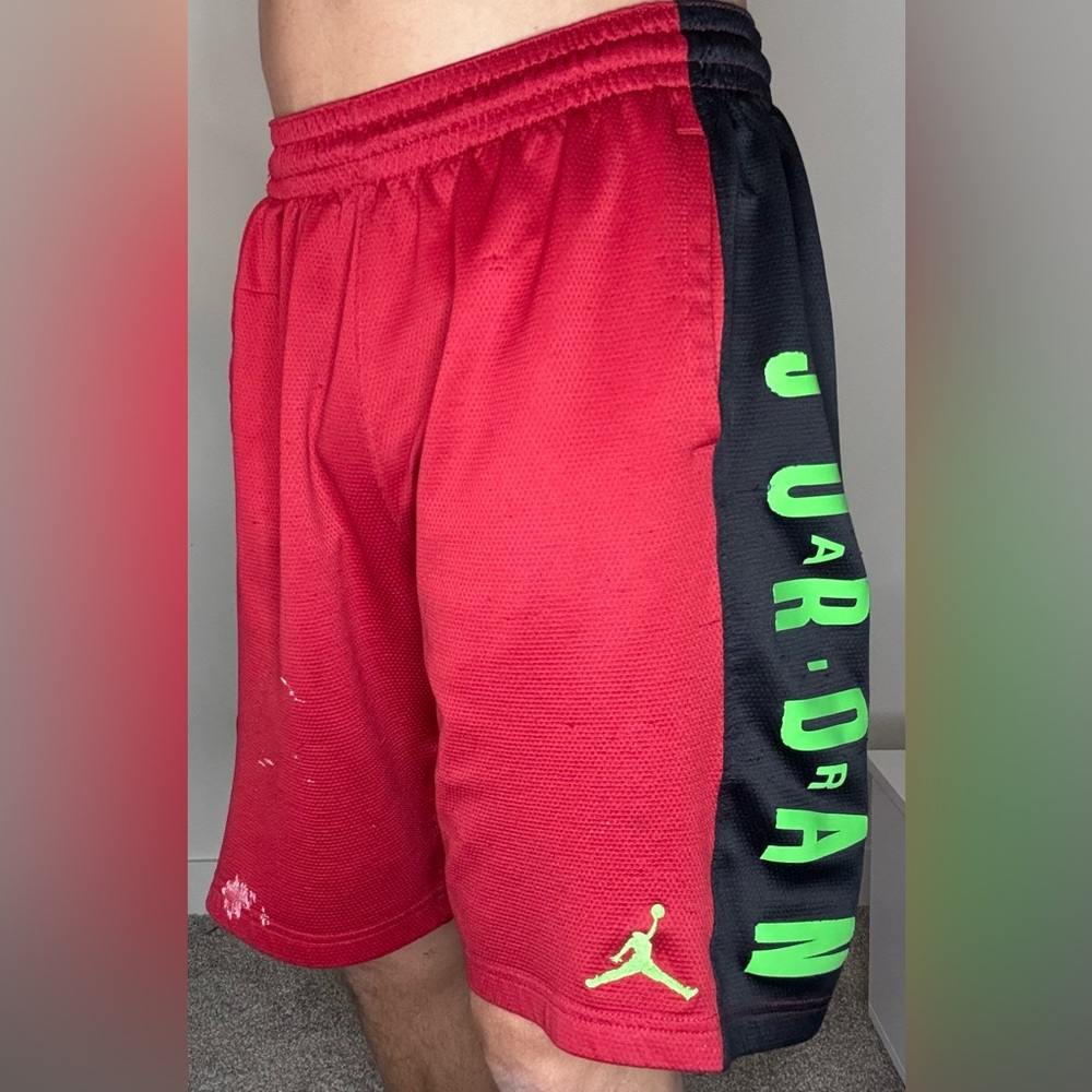 Jordan Red and Black Basketball Shorts